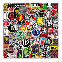 Adesivos Heavy Metal Rock Music Skull Decalques 50 peças à prova d'água Adesivos Heavy Metal Rock Music Skull Decalques 50 peças à prova d'água