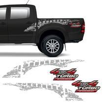 Adesivos Hilux 2009/2012 4x4 Turbo Intercooler + Faixa Prata