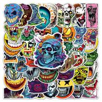 Adesivos Horror Ghosts Faces em vinil impermeável 50 unidades/lote