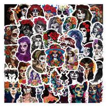 Adesivos Horrors Days Of Deads em vinil impermeável 60 unidades