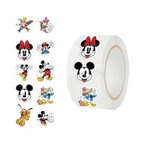 Adesivos Impermeáveis Do Mickey Mouse E Do Pato Donald, 500 Peças Em Rolo Para Skateboard, Laptop,