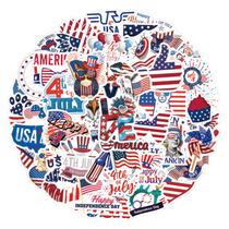Adesivos Independences Days, vinil impermeável, anime, 55 unidades
