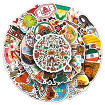 Adesivos indianos para paisagens externas, vinil, impermeáveis, 50 unidades