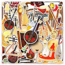 Adesivos, instrumento musical, 50 peças, decalques de vinil coloridos