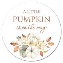Adesivos InvitationHouse, conjunto redondo de chá de bebê com abóbora de 1,5", 60