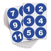 Adesivos iSyfix Consecutive Number 1-50 em vinil azul de 3 polegadas