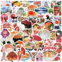 Adesivos Japan Travel Food Sushi Waterproof 64 unidades Adesivos Japan Travel Food Sushi Waterproof 64 unidades