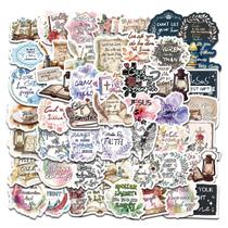 Adesivos Jesus Phrases, vinil impermeável, anime, 50 unidades Adesivos Jesus Phrases, vinil impermeável, anime, 50 unidades