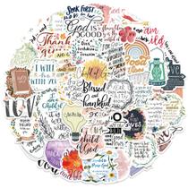 Adesivos Jesus Phrases, vinil impermeável, anime, 52 unidades Adesivos Jesus Phrases, vinil impermeável, anime, 52 unidades