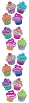 Adesivos Jillson Roberts Prismatic Mini Cupcakes de 12 folhas