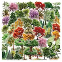 Adesivos Jungles Secrets Trees Vinil impermeável 50 unidades/lote Adesivos Jungles Secrets Trees Vinil impermeável 50 unidades/lote