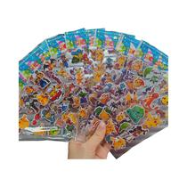 Adesivos Kawaii 3D Pikachu Pokemon 12 Folhas, Decalques De Anime Fofo Para Crianças, Brinquedos E