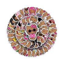 Adesivos Kawaii Da Hello Kitty Com Pele Morena, 50 Peças Para Decoração De Laptop, Mala, Presentes