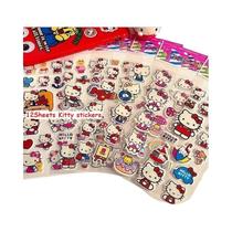 Adesivos Kawaii Hello Kitty Em 3D, Decorações De Cartoon Fofas, 12 Adesivos Para Crianças, Brinquedo Adesivos Kawaii Hello Kitty Em 3D, Decorações De Cartoon Fofas, 12 Adesivos Para Crianças, Brinquedo