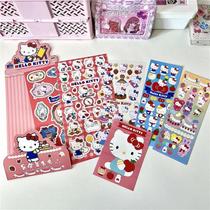 Adesivos Kawaii Sanrio Kitty Kuromi DIY Para Meninas, Presente De Natal E Aniversário Adesivos Kawaii Sanrio Kitty Kuromi DIY Para Meninas, Presente De Natal E Aniversário