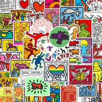 Adesivos Keiths Harings Pops Arts em vinil impermeável (50 unidades) Adesivos Keiths Harings Pops Arts em vinil impermeável (50 unidades)