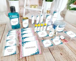 Adesivos Kit Toalete Banheiro Casamento Masculino e Feminino Com Tubetes e Acrílicos