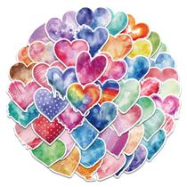Adesivos Korean Aesthetic Heart, 60 unidades, decalques de rosas à prova d'água