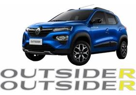 Adesivos Kwid Outsider 2023 Emblema Lateral P/ Dois Lados