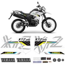Adesivos Lander Xtz 250 2020 Moto Branca + Emblemas Yamaha Adesivos Lander Xtz 250 2020 Moto Branca + Emblemas Yamaha
