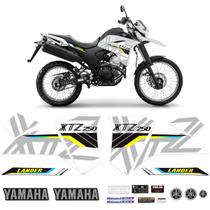 Adesivos Lander Xtz 250 2020 Moto Branca + Emblemas Yamaha Adesivos Lander Xtz 250 2020 Moto Branca + Emblemas Yamaha
