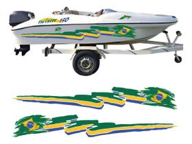 Adesivos Laterais Compatível Twister 150 Tema Brasil