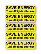 Adesivos Light Switch economizam energia - 5 decalques TheStickerShop