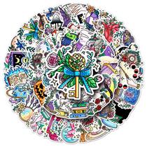 Adesivos Magic Witch, vinil, grafite impermeável, 50 unidades