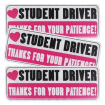 Adesivos magnéticos para motoristas para estudantes PEUTIER, 3 peças (26 x 10 cm)