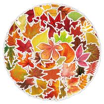 Adesivos Maple Leaf, 50 peças de vinil impermeável colorido de outono