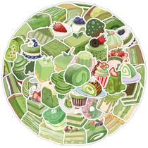 Adesivos Matcha Cake 50 peças de vinil impermeável para decoração