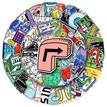 Adesivos Mathematical Formula, vinil impermeável, 50 unidades Adesivos Mathematical Formula, vinil impermeável, 50 unidades