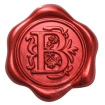 Adesivos metálicos vermelhos B Wax Seal Yoption, 3 cm Adesivos metálicos vermelhos B Wax Seal Yoption, 3 cm