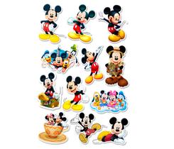 Adesivos Mickey Mouse Cartela Mala Notebook Caderno 12 Unidades