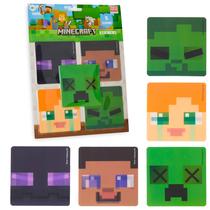 Adesivos Minecraft 3D para crianças, pacote com 5 - licenciados oficialmente