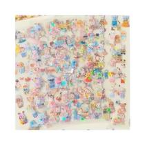 Adesivos Mini De Desenhos Animados Para Crianças, 8 Folhas, Adesivos Cortados a Laser, Brinquedo De