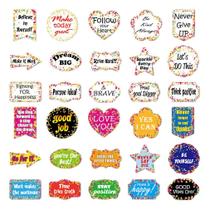 Adesivos motivacionais de provérbios ingleses, 30 unidades para estudantes