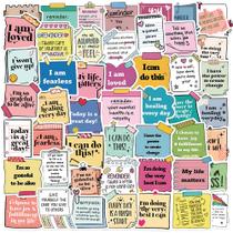 Adesivos Motivational Quote, 50 peças em estilo de desenho animado colorido