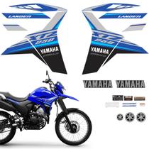 Adesivos Moto Yamaha Lander Xtz 250 2021 2022 Azul + Logo - SPORTINOX