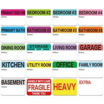 Adesivos Moving Box Labels para organização de ambientes - 50 unidades Adesivos Moving Box Labels para organização de ambientes - 50 unidades