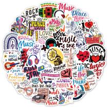 Adesivos Music Quote, decalques de vinil, garrafas de água, 50 unidades Adesivos Music Quote, decalques de vinil, garrafas de água, 50 unidades