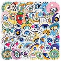 Adesivos Mysterious Eyes, vinil impermeável, anime (50 unidades)