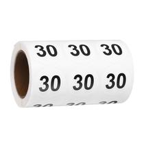 Adesivos numéricos PATIKIL 1000 unidades, 30 mm, redondos, pretos Adesivos numéricos PATIKIL 1000 unidades, 30 mm, redondos, pretos