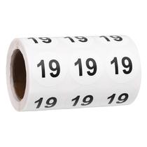 Adesivos numéricos PATIKIL 1000 unidades, número 19, 30 mm, pretos
