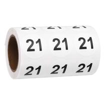 Adesivos numéricos PATIKIL 1000 unidades, número 21, 30 mm, pretos