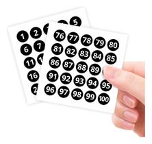 Adesivos Números 1 A 100 Preto Redondo 1cm Vinil Resistente Adesivos Números 1 A 100 Preto Redondo 1cm Vinil Resistente