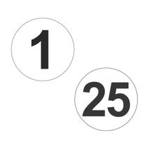 Adesivos Números 1 A 25 Redondo Carro Armário Mesa Bar 5cm