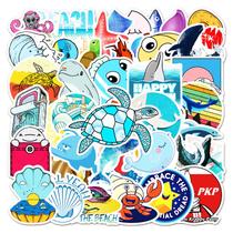 Adesivos Ocean Animal Decalques de vinil impermeáveis para crianças x50 Adesivos Ocean Animal Decalques de vinil impermeáveis para crianças x50