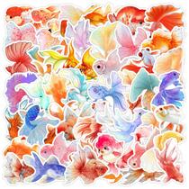 Adesivos Ocean Fish, 50 unidades, decalque colorido de vinil para animais marinhos Adesivos Ocean Fish, 50 unidades, decalque colorido de vinil para animais marinhos