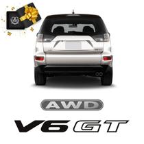 Adesivos Outlander Awd V6 Gt 2007/2013 Tampa Traseira Preto Adesivos Outlander Awd V6 Gt 2007/2013 Tampa Traseira Preto